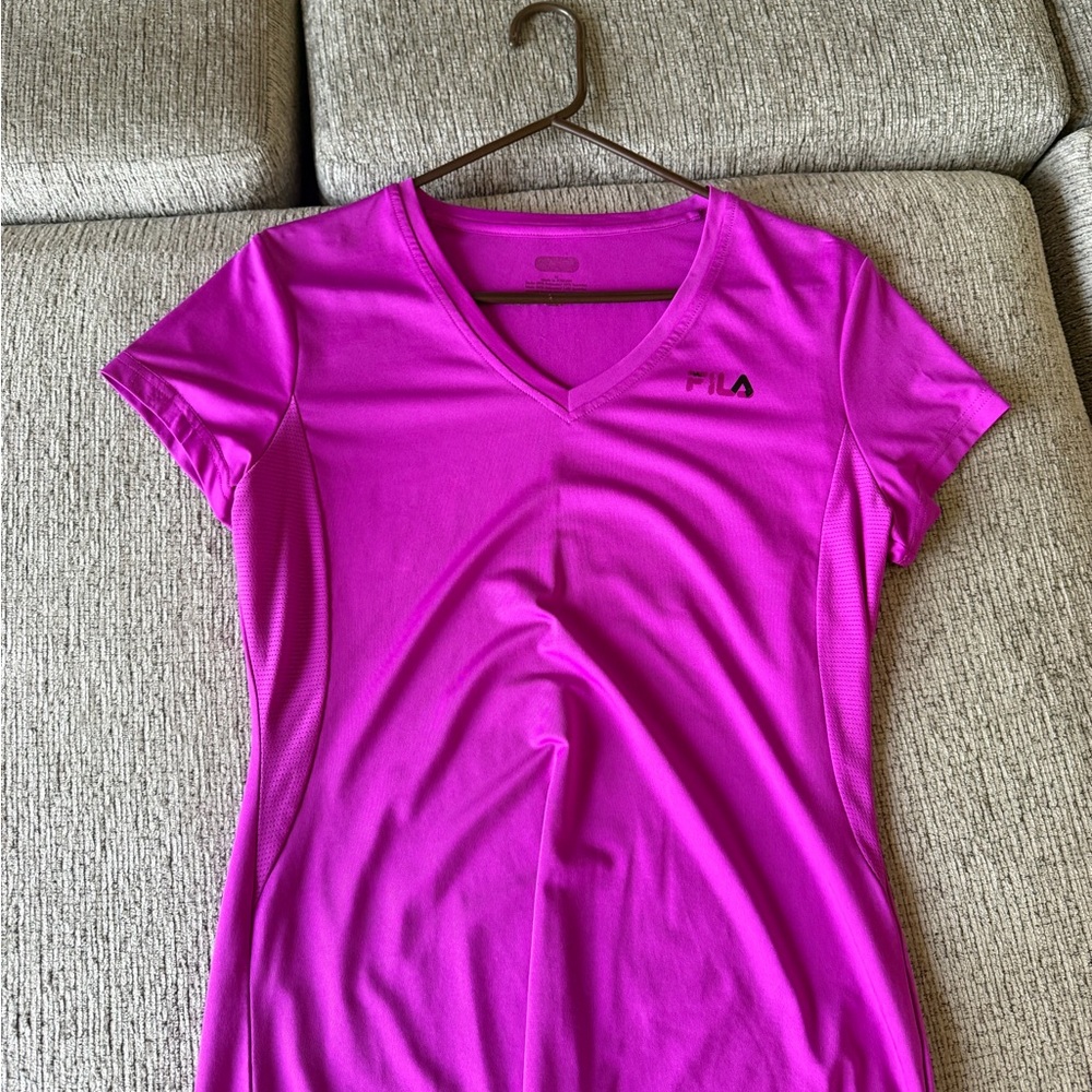 FILA Women's Purple V-Neck Top